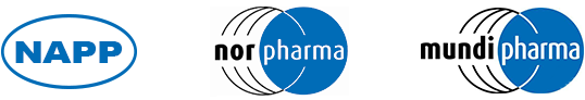 Napp gruppem, Norpharma, Mundipharma logos