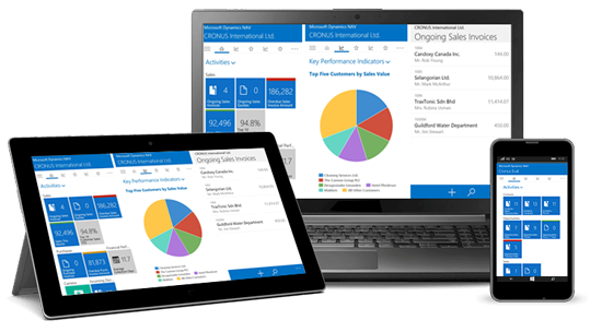 Dynamics NAV på desktop og mobile enheder