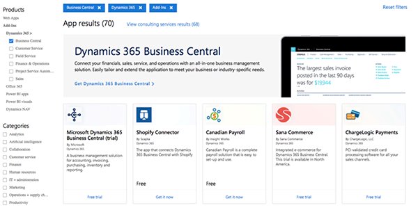 Business Central Extensions AppSource