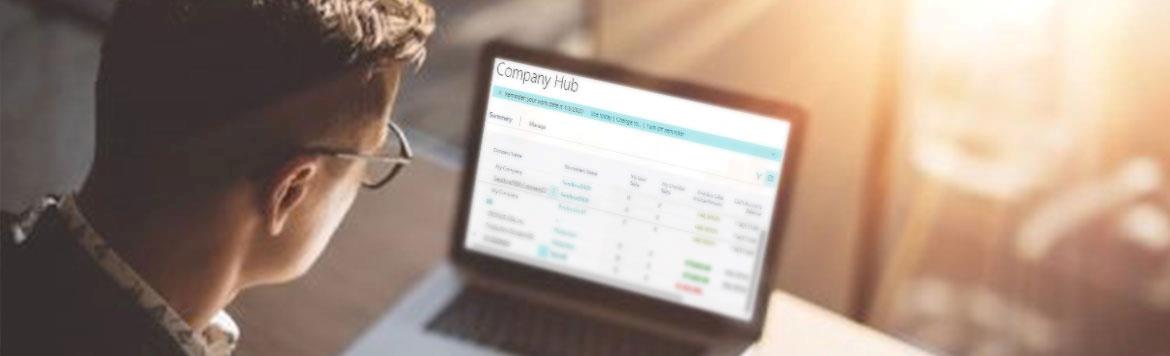 <p>For eksempelvis revisorer, som har flere virksomheder som kunder, leverer Company Hub et dashboard som giver oversigt over data for hver enkelt virksomhed på tværs af hele Business Central</p>
